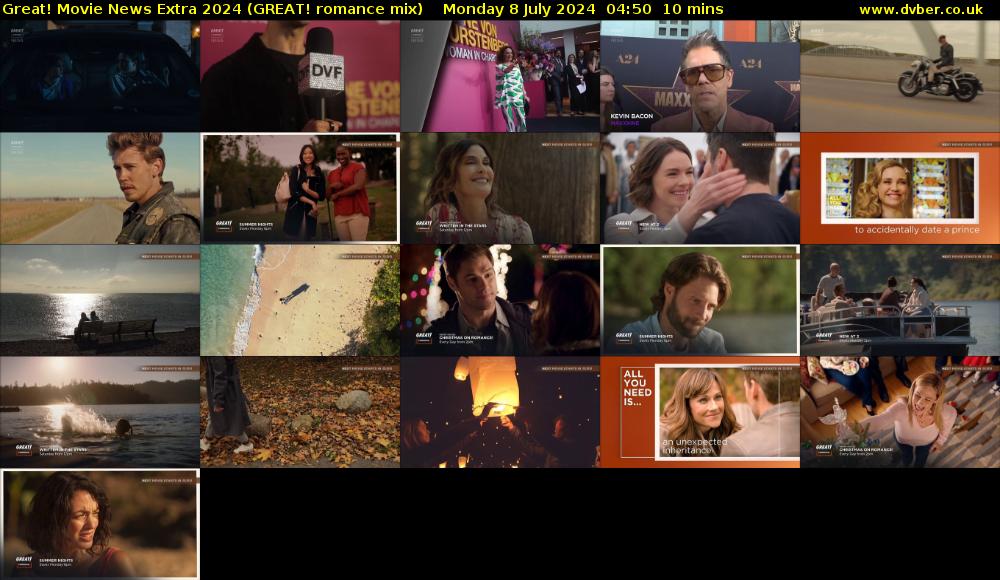 Great! Movie News Extra 2024 (GREAT! romance mix) Monday 8 July 2024 04:50 - 05:00