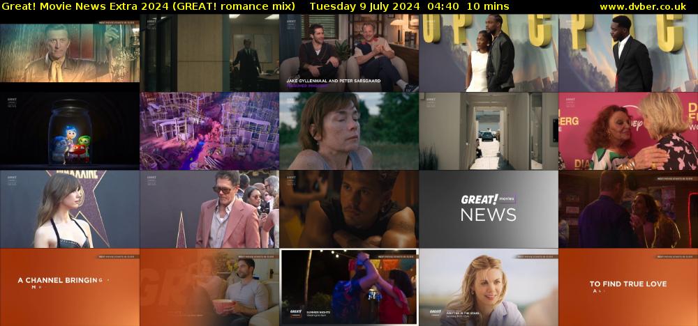 Great! Movie News Extra 2024 (GREAT! romance mix) Tuesday 9 July 2024 04:40 - 04:50