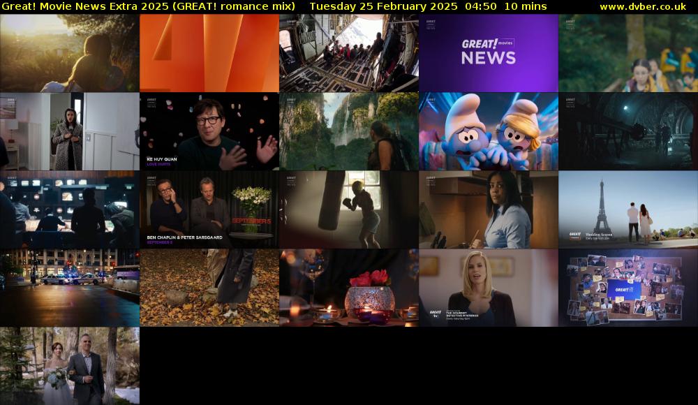 Great! Movie News Extra 2025 (GREAT! romance mix) Tuesday 25 February 2025 04:50 - 05:00
