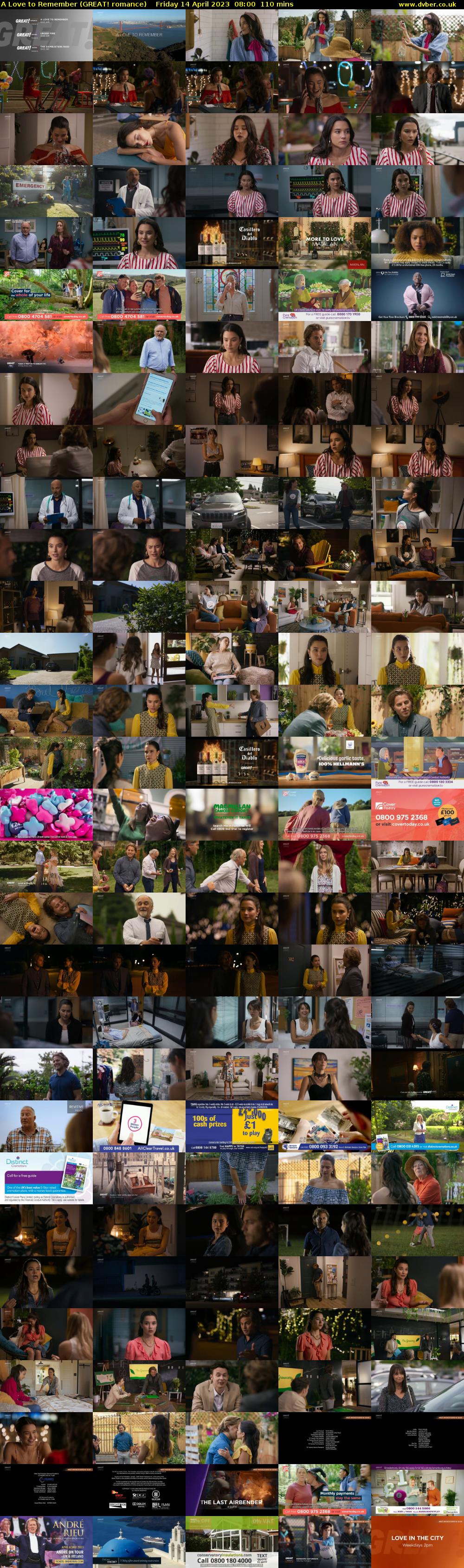 A Love to Remember (GREAT! romance) Friday 14 April 2023 08:00 - 09:50