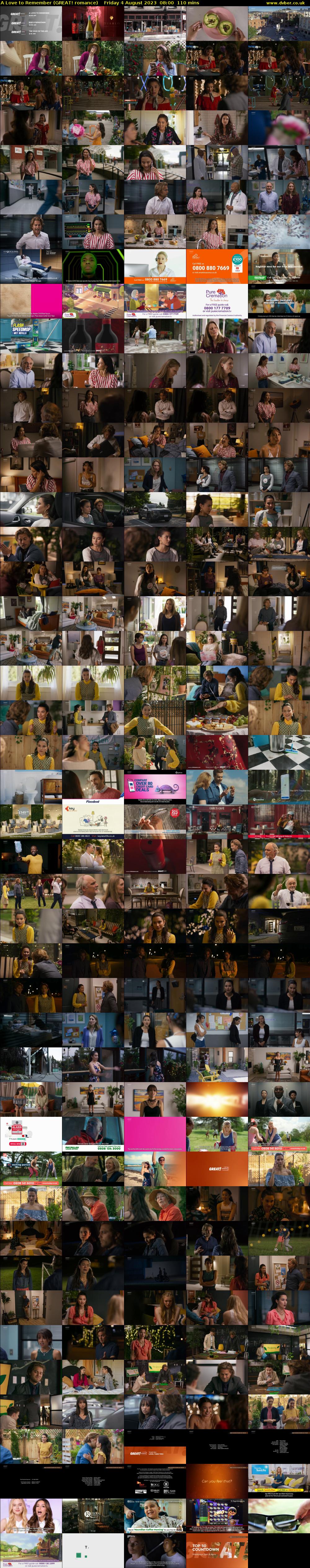 A Love to Remember (GREAT! romance) Friday 4 August 2023 08:00 - 09:50