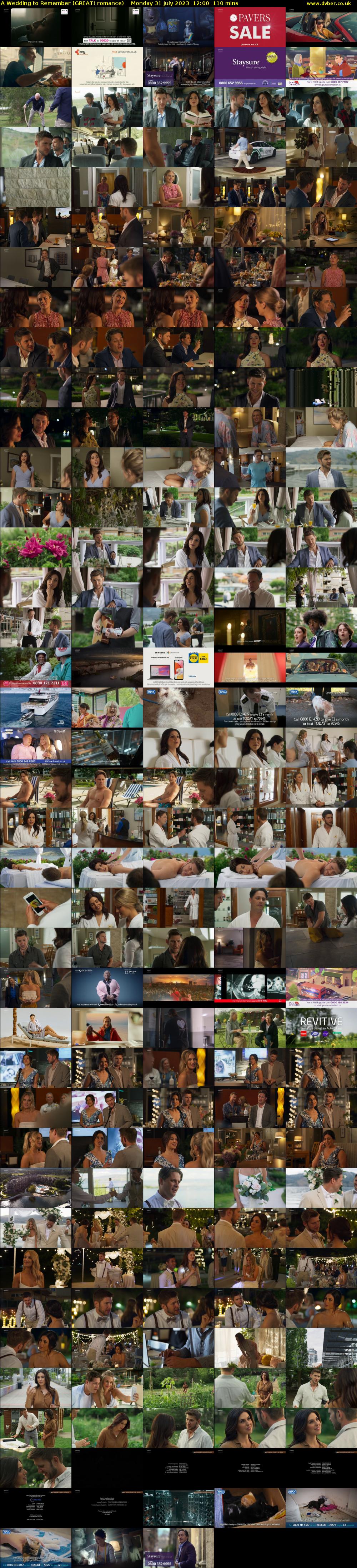 A Wedding to Remember (GREAT! romance) Monday 31 July 2023 12:00 - 13:50
