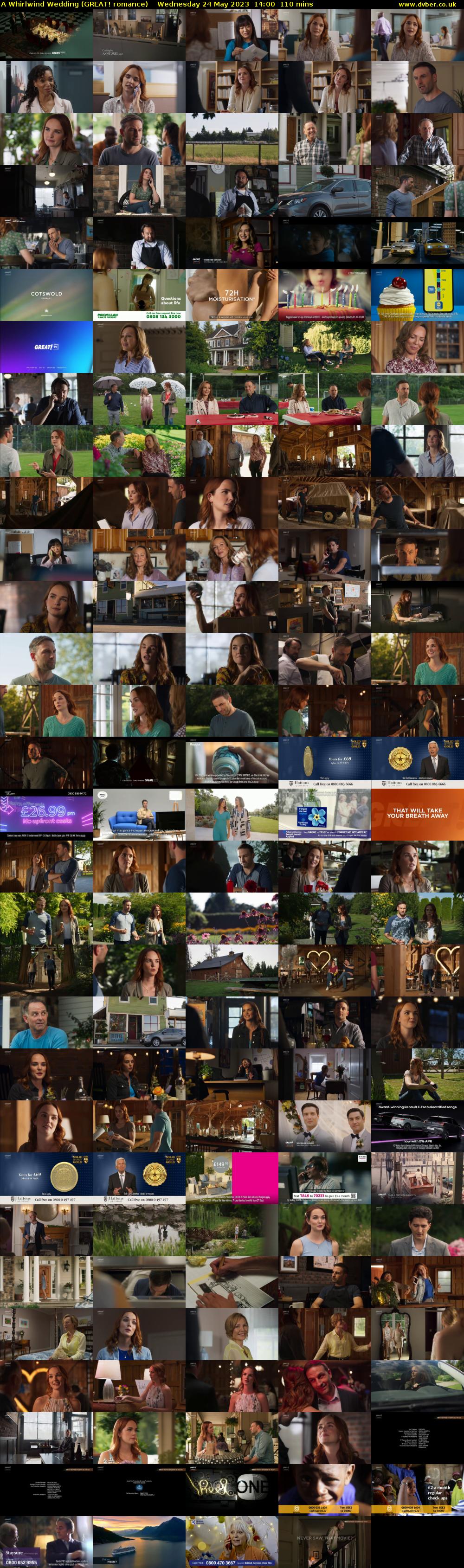 A Whirlwind Wedding (GREAT! romance) Wednesday 24 May 2023 14:00 - 15:50
