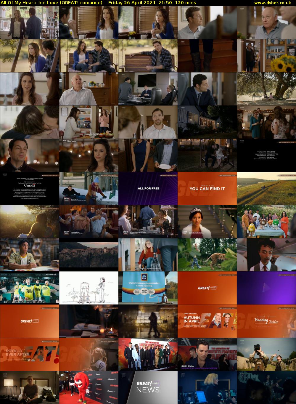 All Of My Heart: Inn Love (GREAT! romance) Friday 26 April 2024 21:50 - 23:50
