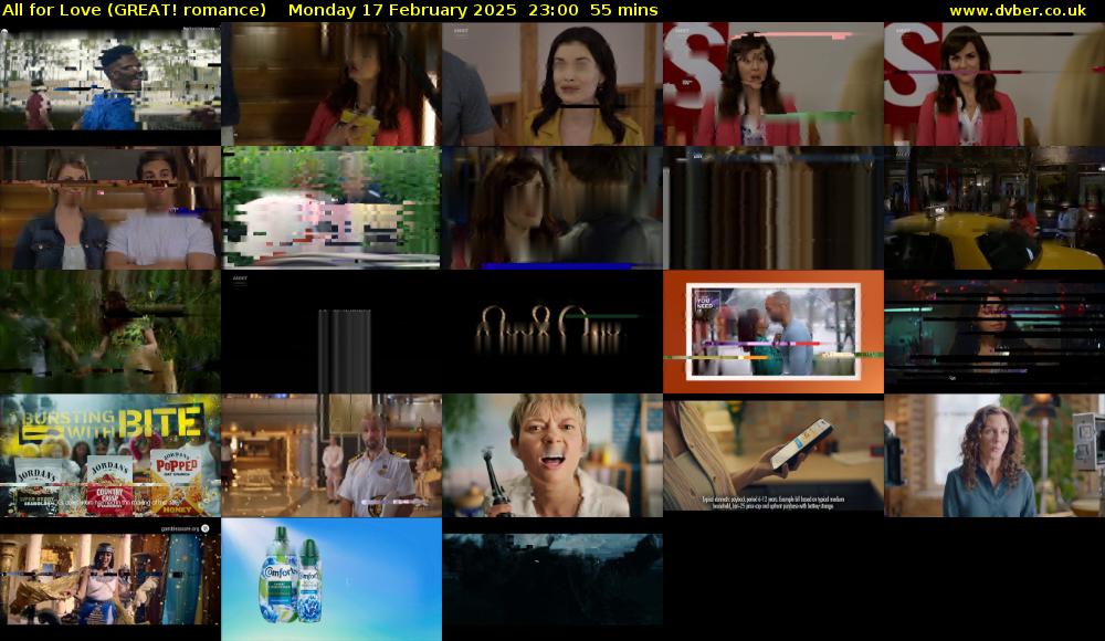 All for Love (GREAT! romance) Monday 17 February 2025 23:00 - 23:55