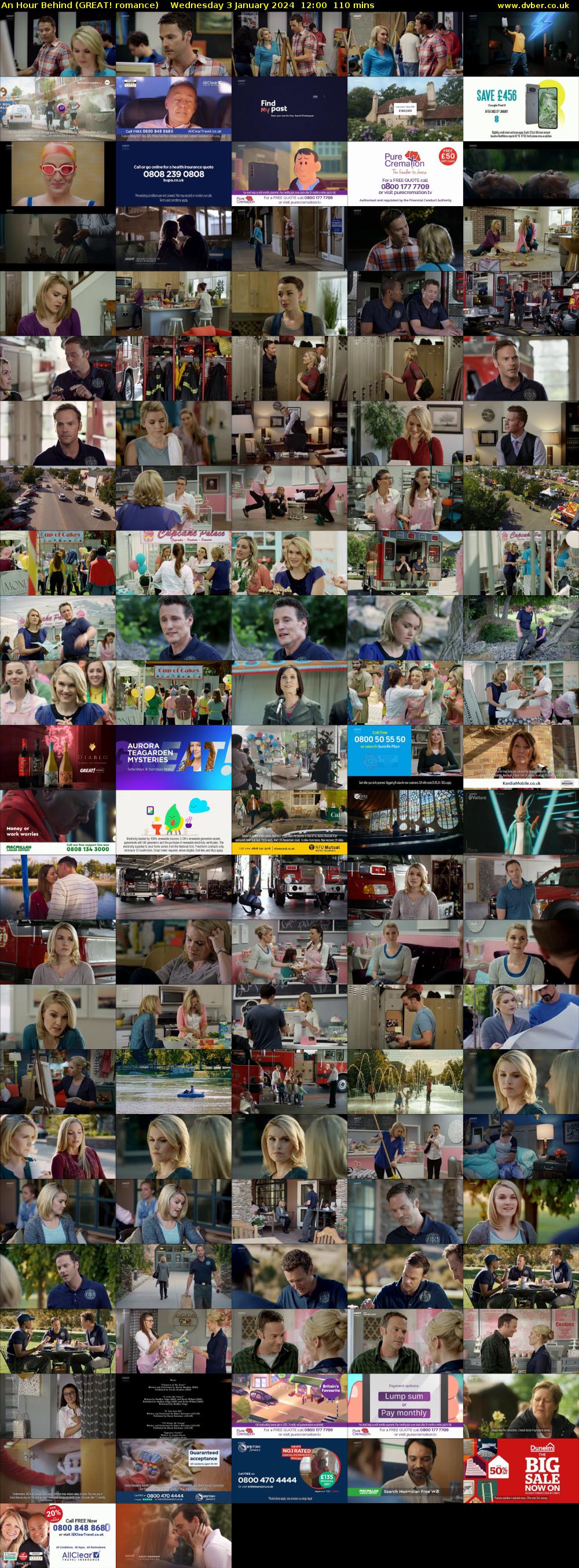 An Hour Behind (GREAT! romance) Wednesday 3 January 2024 12:00 - 13:50