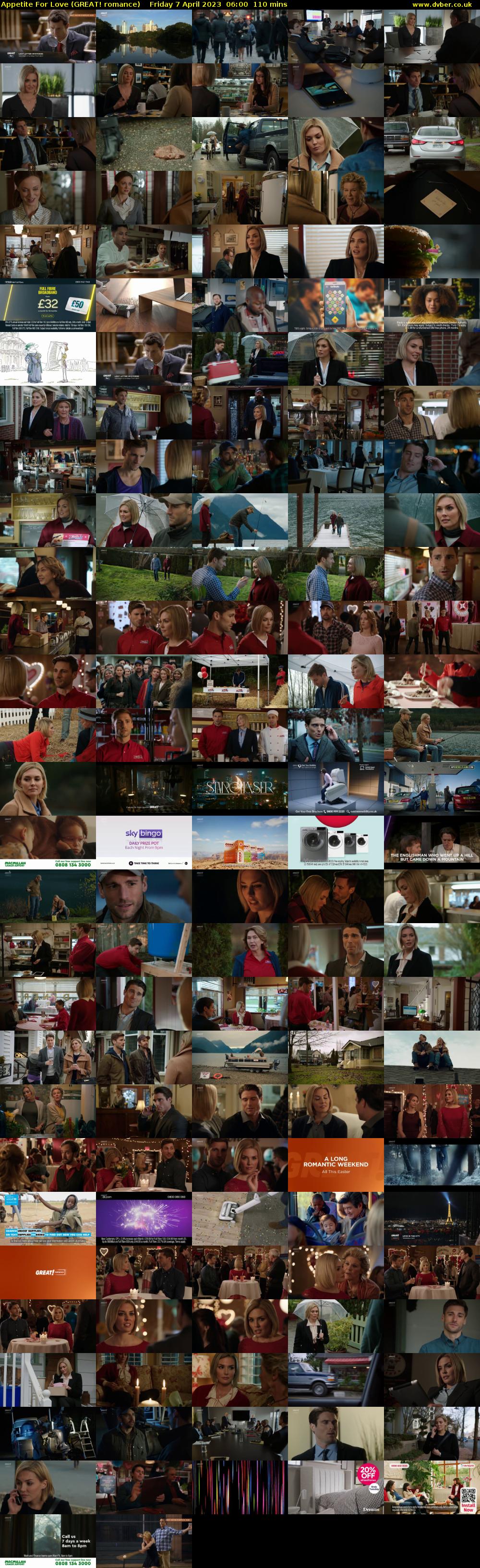 Appetite For Love (GREAT! romance) Friday 7 April 2023 06:00 - 07:50