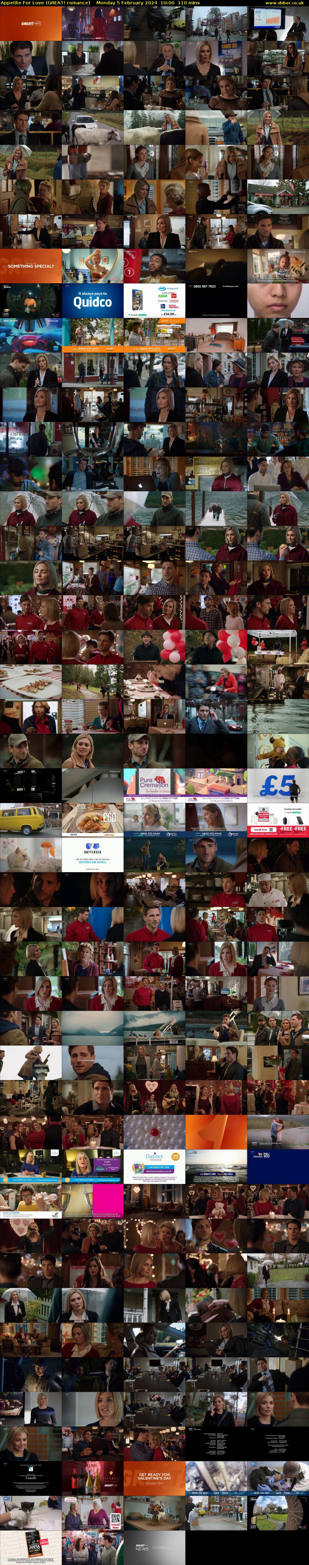 Appetite For Love (GREAT! romance) Monday 5 February 2024 10:00 - 11:50