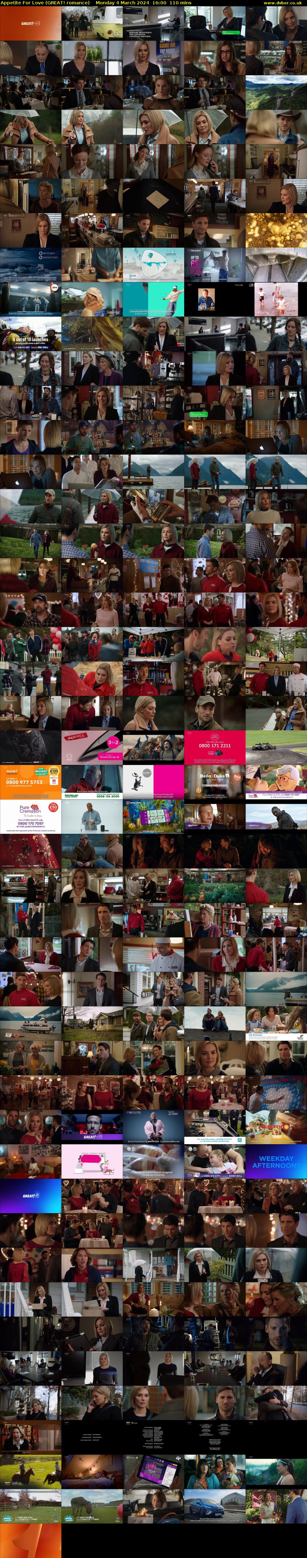 Appetite For Love (GREAT! romance) Monday 4 March 2024 16:00 - 17:50