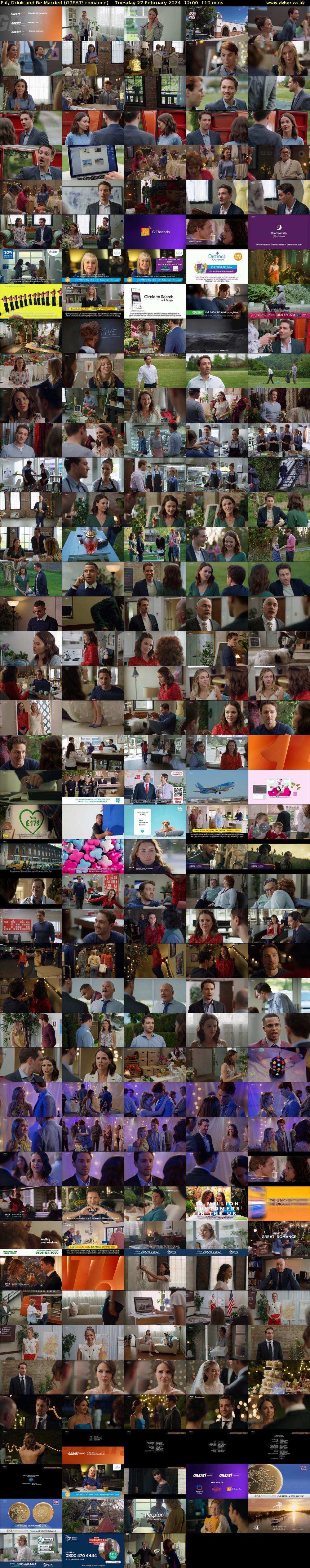 Eat, Drink and Be Married (GREAT! romance) Tuesday 27 February 2024 12:00 - 13:50