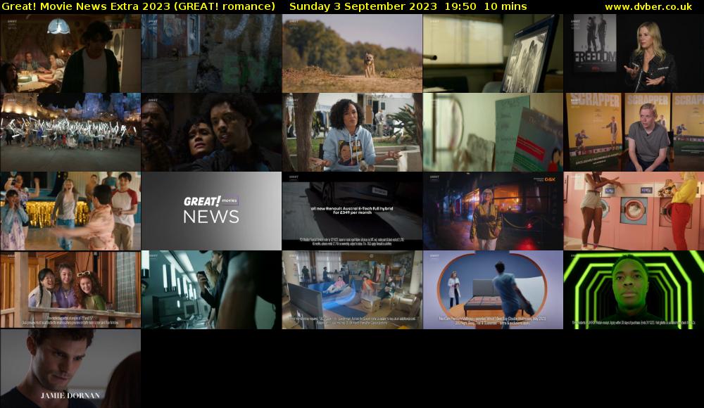 Great! Movie News Extra 2023 (GREAT! romance) Sunday 3 September 2023 19:50 - 20:00