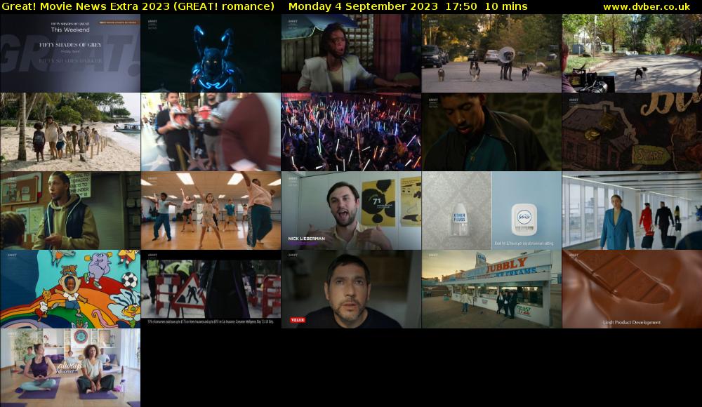 Great! Movie News Extra 2023 (GREAT! romance) Monday 4 September 2023 17:50 - 18:00