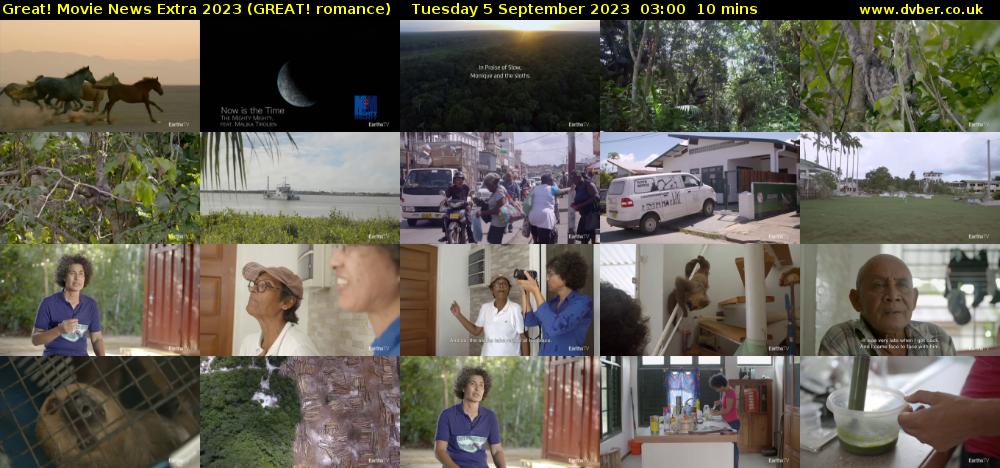 Great! Movie News Extra 2023 (GREAT! romance) Tuesday 5 September 2023 03:00 - 03:10