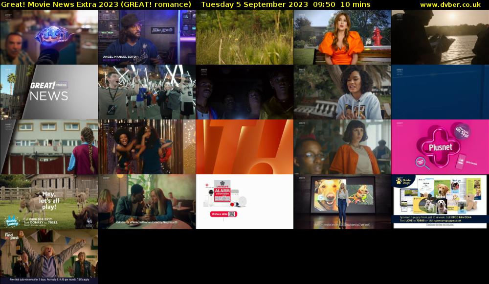 Great! Movie News Extra 2023 (GREAT! romance) Tuesday 5 September 2023 09:50 - 10:00