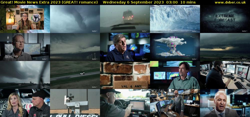 Great! Movie News Extra 2023 (GREAT! romance) Wednesday 6 September 2023 03:00 - 03:10