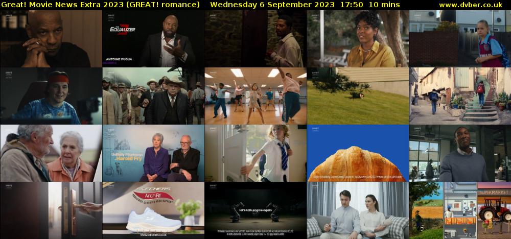 Great! Movie News Extra 2023 (GREAT! romance) Wednesday 6 September 2023 17:50 - 18:00