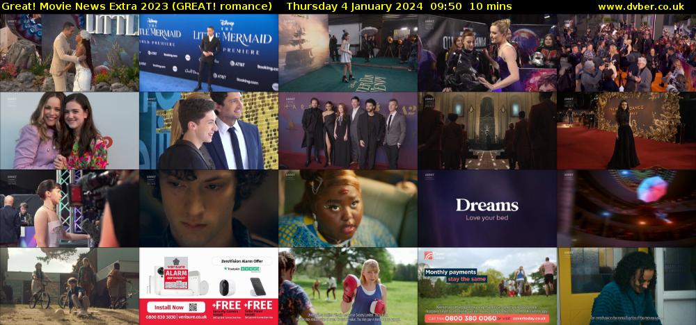 Great! Movie News Extra 2023 (GREAT! romance) Thursday 4 January 2024 09:50 - 10:00