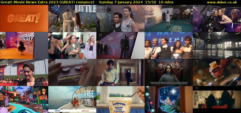 Great! Movie News Extra 2023 (GREAT! romance) Sunday 7 January 2024 15:50 - 16:00