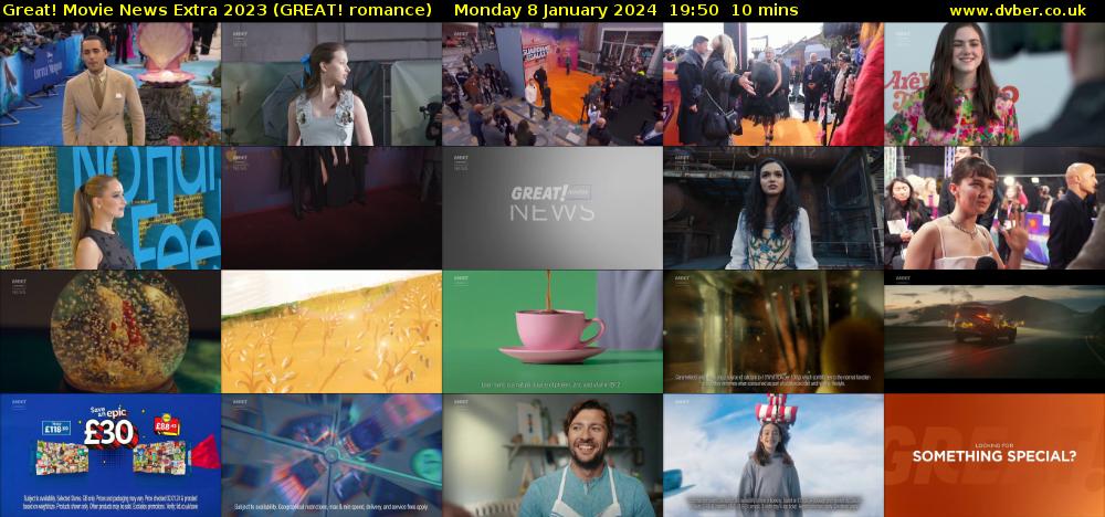 Great! Movie News Extra 2023 (GREAT! romance) Monday 8 January 2024 19:50 - 20:00
