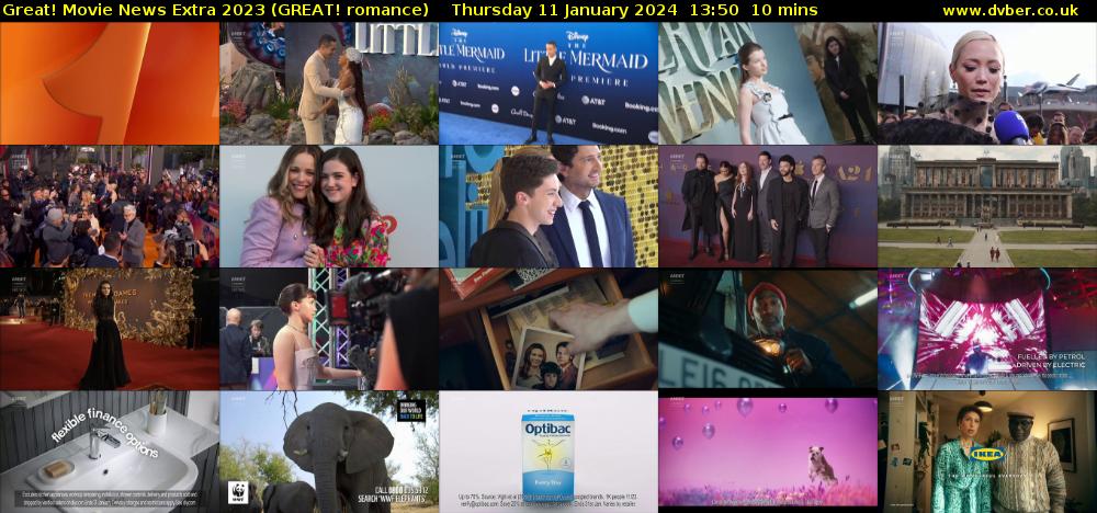 Great! Movie News Extra 2023 (GREAT! romance) Thursday 11 January 2024 13:50 - 14:00