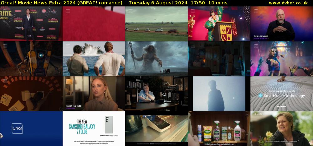 Great! Movie News Extra 2024 (GREAT! romance) Tuesday 6 August 2024 17:50 - 18:00