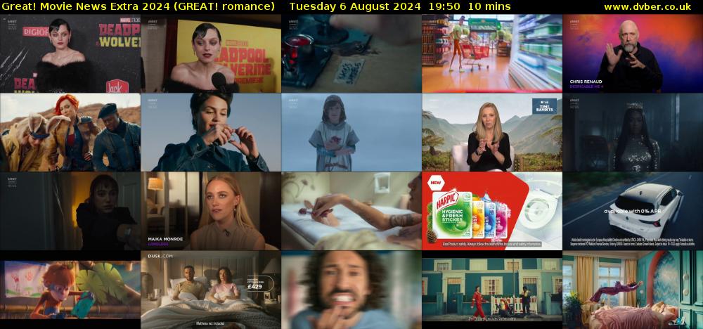 Great! Movie News Extra 2024 (GREAT! romance) Tuesday 6 August 2024 19:50 - 20:00