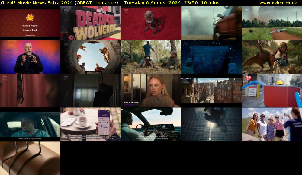 Great! Movie News Extra 2024 (GREAT! romance) Tuesday 6 August 2024 23:50 - 00:00