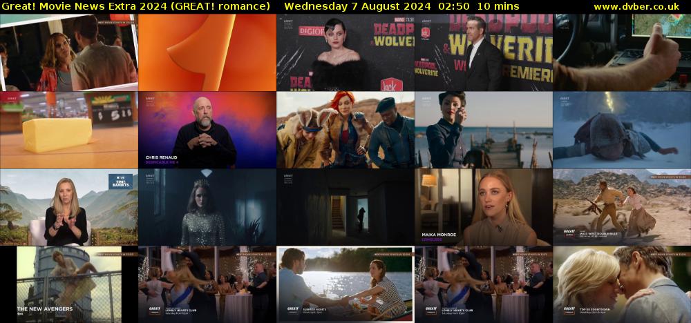 Great! Movie News Extra 2024 (GREAT! romance) Wednesday 7 August 2024 02:50 - 03:00