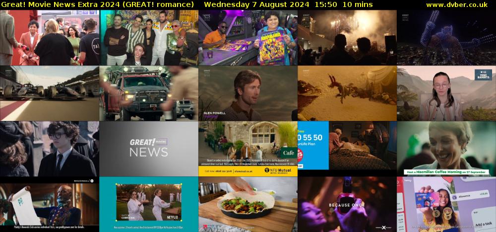 Great! Movie News Extra 2024 (GREAT! romance) Wednesday 7 August 2024 15:50 - 16:00