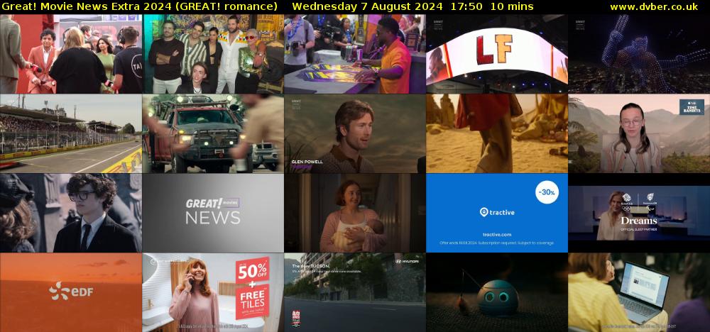 Great! Movie News Extra 2024 (GREAT! romance) Wednesday 7 August 2024 17:50 - 18:00