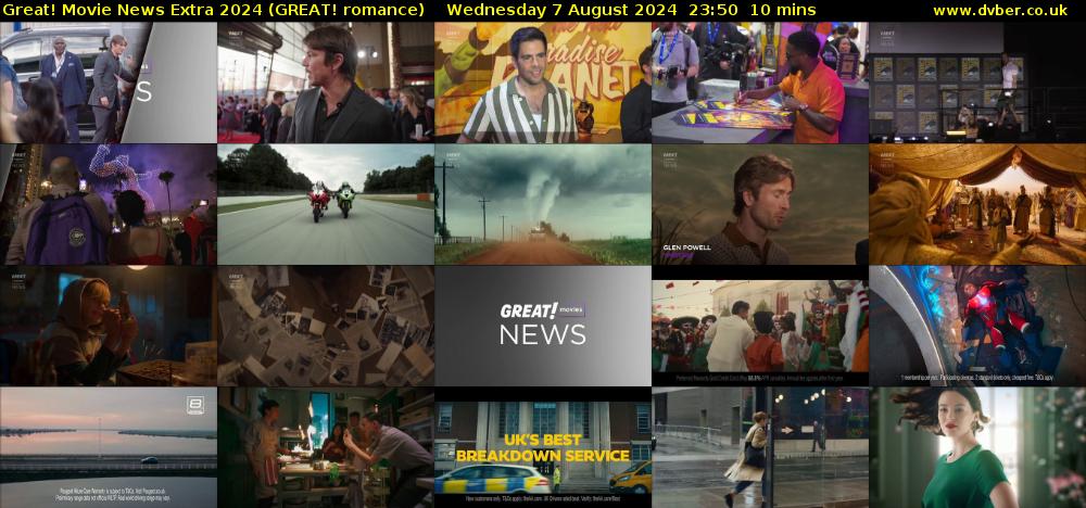Great! Movie News Extra 2024 (GREAT! romance) Wednesday 7 August 2024 23:50 - 00:00
