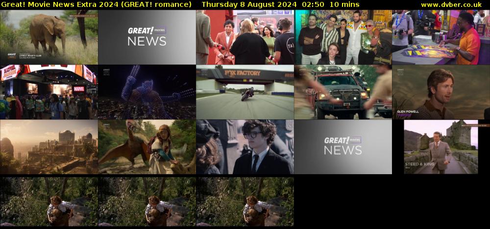 Great! Movie News Extra 2024 (GREAT! romance) Thursday 8 August 2024 02:50 - 03:00