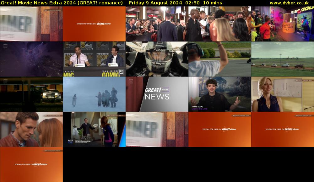 Great! Movie News Extra 2024 (GREAT! romance) Friday 9 August 2024 02:50 - 03:00
