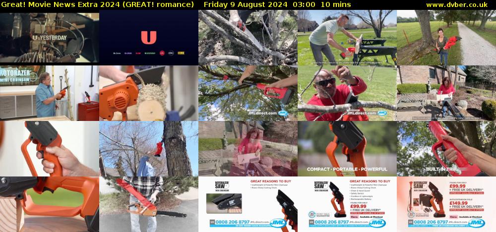 Great! Movie News Extra 2024 (GREAT! romance) Friday 9 August 2024 03:00 - 03:10