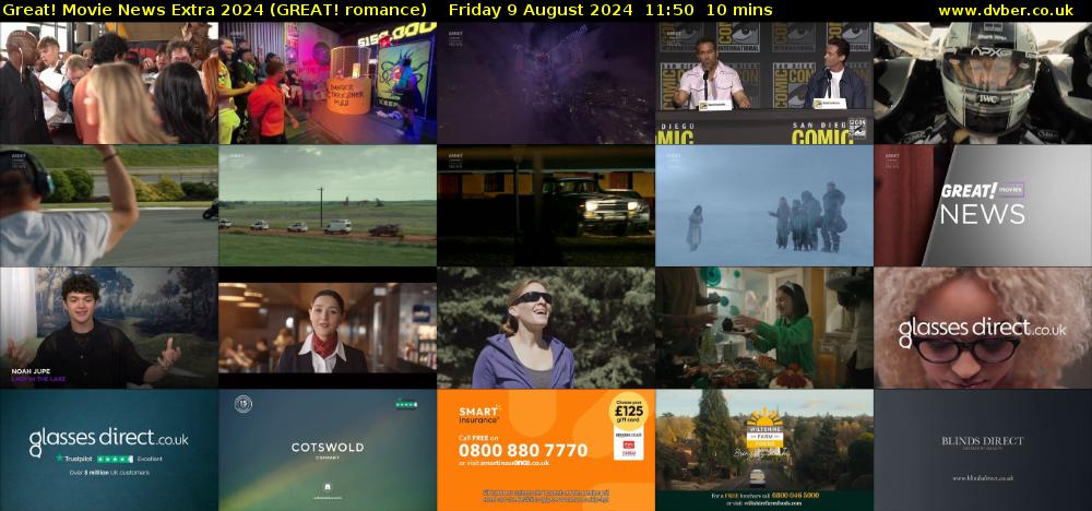 Great! Movie News Extra 2024 (GREAT! romance) Friday 9 August 2024 11:50 - 12:00