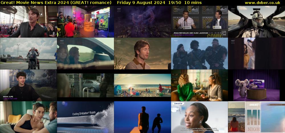 Great! Movie News Extra 2024 (GREAT! romance) Friday 9 August 2024 19:50 - 20:00