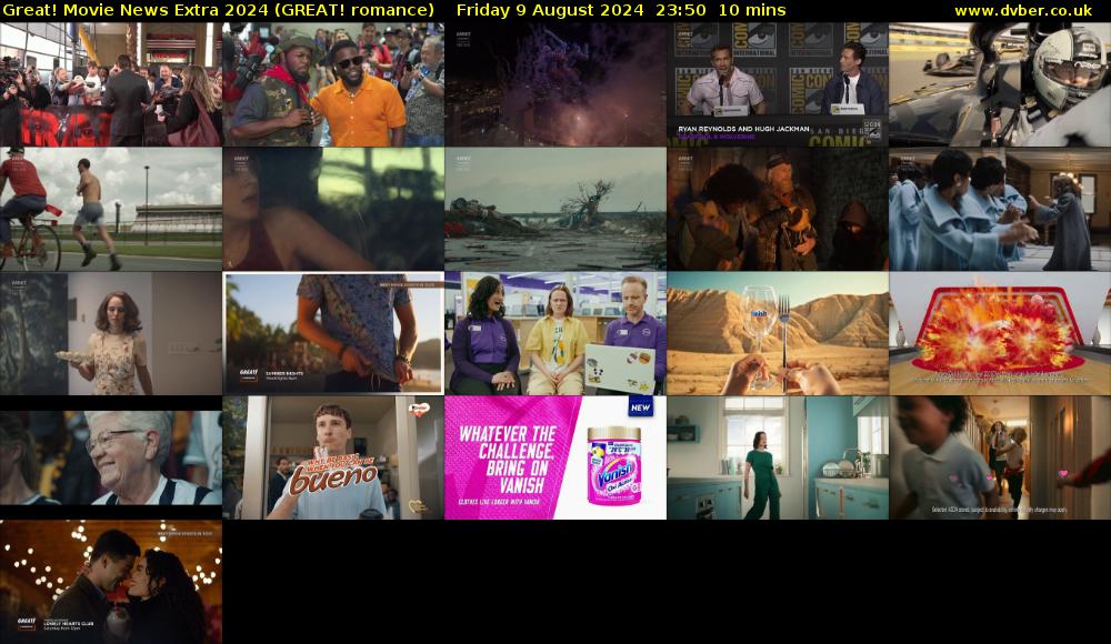 Great! Movie News Extra 2024 (GREAT! romance) Friday 9 August 2024 23:50 - 00:00
