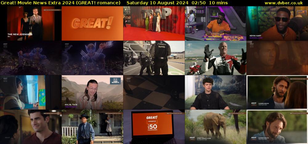 Great! Movie News Extra 2024 (GREAT! romance) Saturday 10 August 2024 02:50 - 03:00