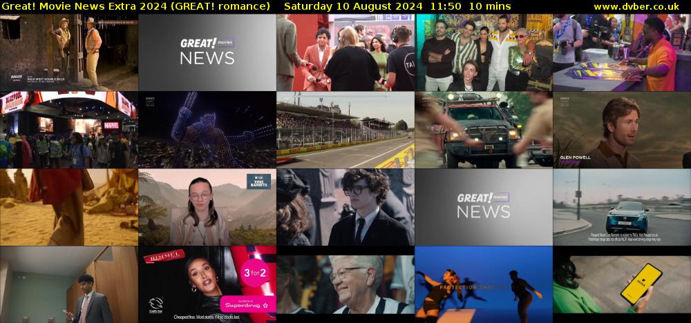 Great! Movie News Extra 2024 (GREAT! romance) Saturday 10 August 2024 11:50 - 12:00