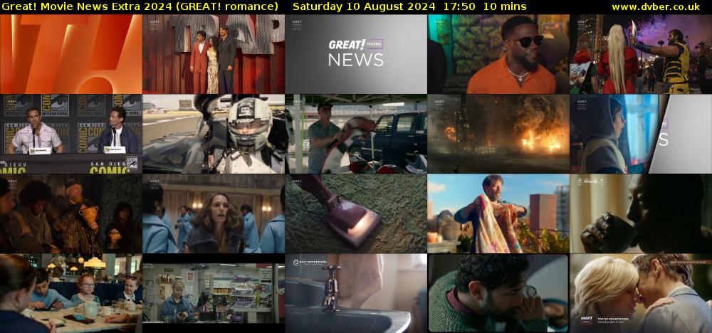 Great! Movie News Extra 2024 (GREAT! romance) Saturday 10 August 2024 17:50 - 18:00