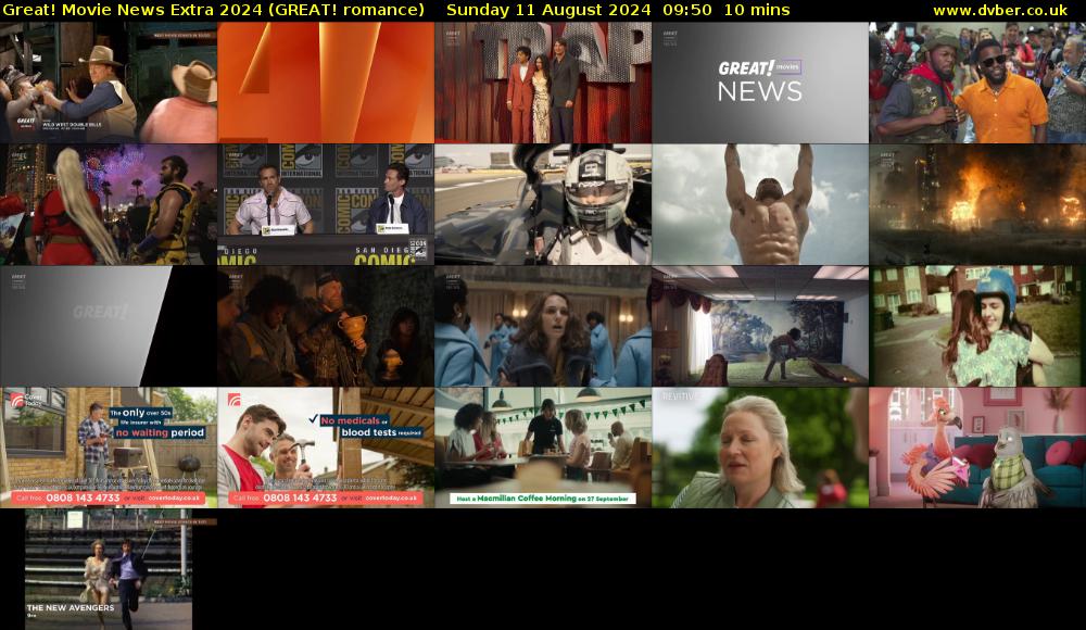 Great! Movie News Extra 2024 (GREAT! romance) Sunday 11 August 2024 09:50 - 10:00