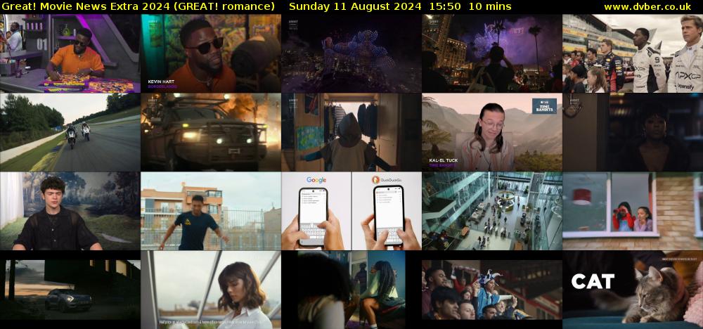 Great! Movie News Extra 2024 (GREAT! romance) Sunday 11 August 2024 15:50 - 16:00