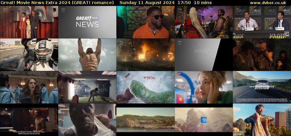 Great! Movie News Extra 2024 (GREAT! romance) Sunday 11 August 2024 17:50 - 18:00