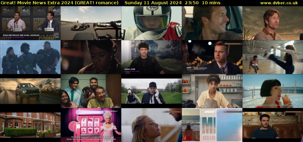 Great! Movie News Extra 2024 (GREAT! romance) Sunday 11 August 2024 23:50 - 00:00
