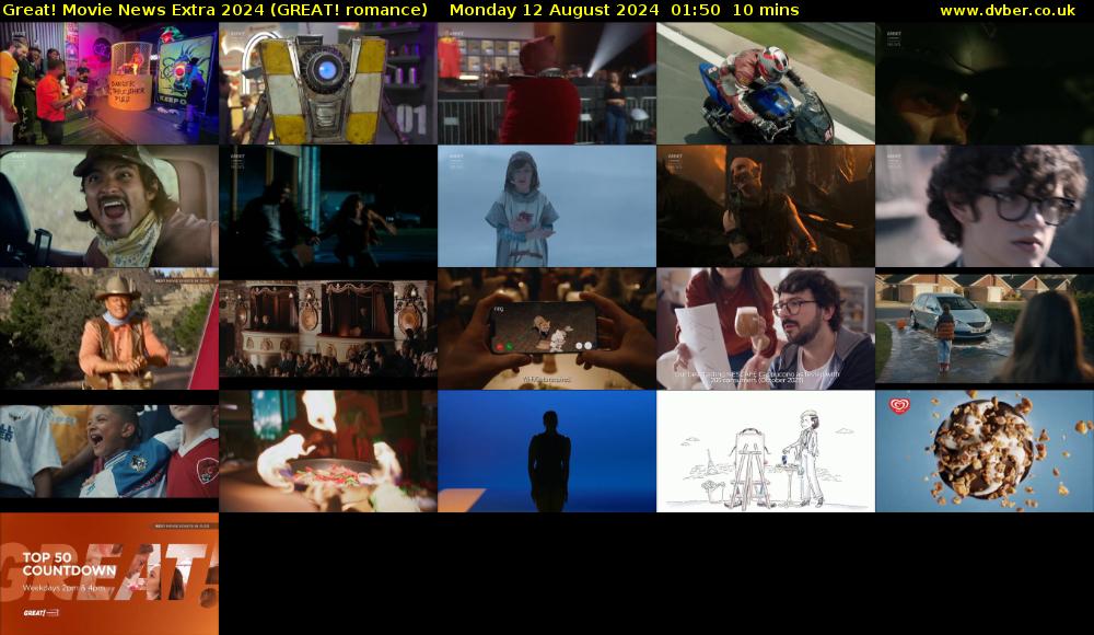 Great! Movie News Extra 2024 (GREAT! romance) Monday 12 August 2024 01:50 - 02:00