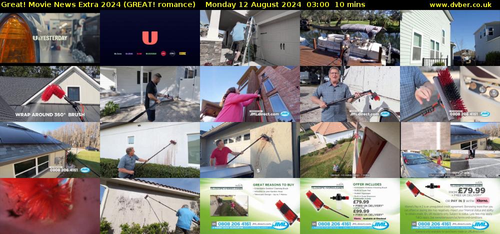 Great! Movie News Extra 2024 (GREAT! romance) Monday 12 August 2024 03:00 - 03:10