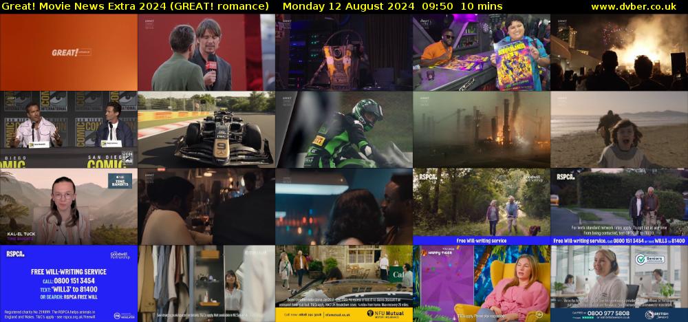 Great! Movie News Extra 2024 (GREAT! romance) Monday 12 August 2024 09:50 - 10:00