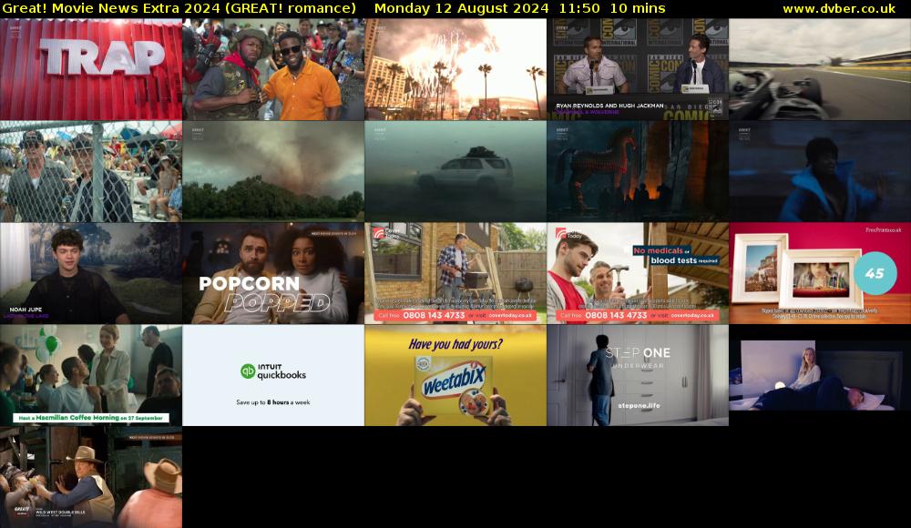 Great! Movie News Extra 2024 (GREAT! romance) Monday 12 August 2024 11:50 - 12:00
