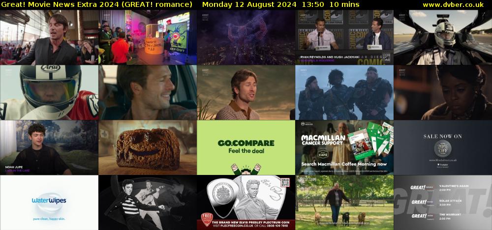 Great! Movie News Extra 2024 (GREAT! romance) Monday 12 August 2024 13:50 - 14:00