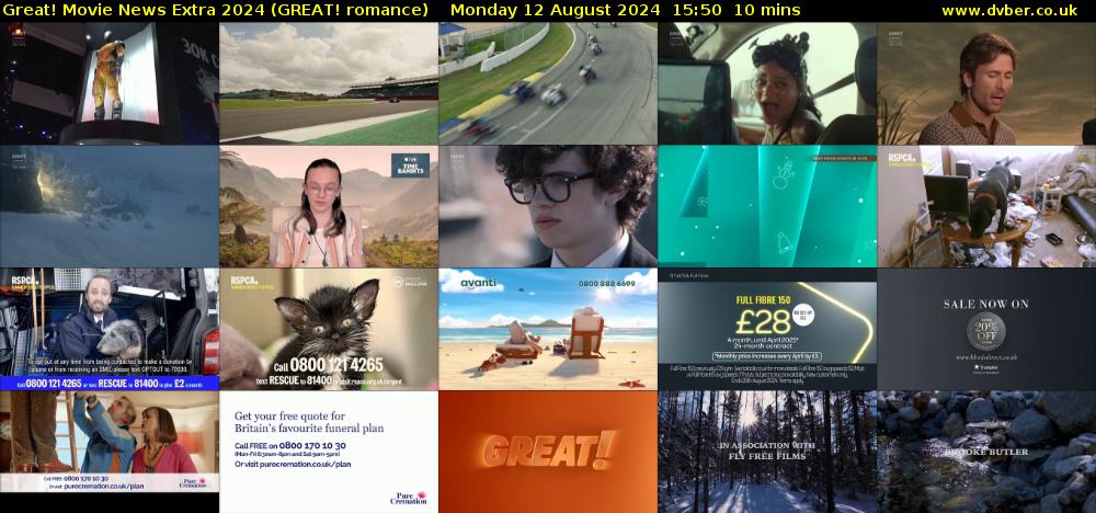 Great! Movie News Extra 2024 (GREAT! romance) Monday 12 August 2024 15:50 - 16:00